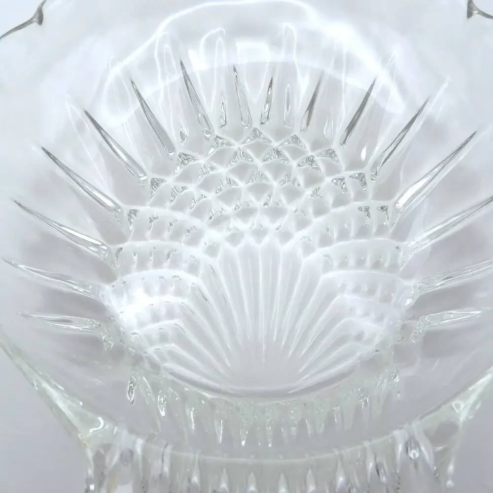Vintage Clear Glass Scallop Shell Dish Pressed Glass Candy Bowl, Trinket Dish